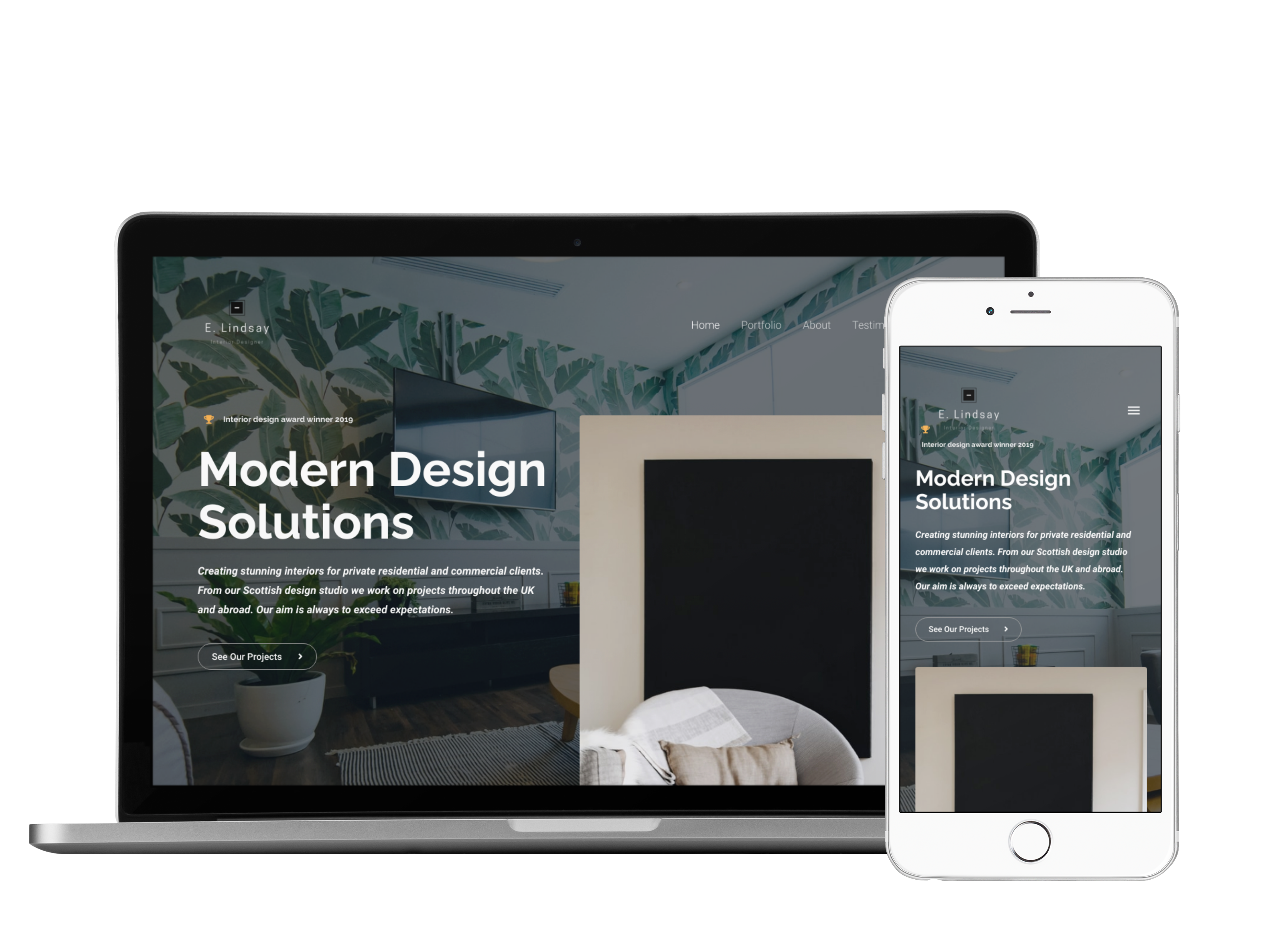 interior design website design scotland